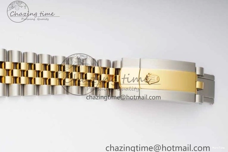 MiroTime 0215 UrbanChic DateJust 36mm SS YG DIWF 1:1 Best Edition 904L Steel Gray Dial Green Markers on Jubilee Bracelet SA 2309